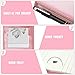 Outus 10 Pcs Mini Pocket Notepad Holder Set Included Small Leather Pocket Notebook Holder with 50 Lined Sheets, Metal Pen, 8 Pcs 3 x 5 Inch Memo Book Refills, 30 Lined Paper Per Note Pad (Pink)