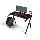 Gaming Tisch Ultradesk Action Desk in Schwarz mit Stahlrahmen