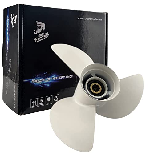 Boatman OEM Prop 13 1/2x15 Aluminum Outboard Propeller fit Yamaha Boat Engine 50-130 HP，15 Spline Tooth