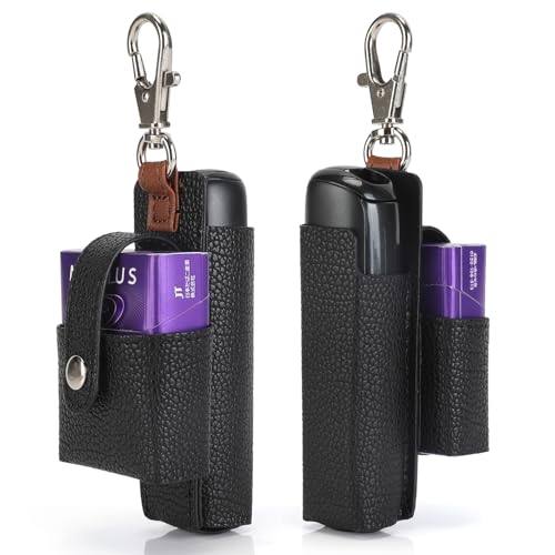 プルーム オーラ レザーケース、本体・カートリッジ収納可能、USB-C充電ホール付き、50g軽量設計、ブラック oxpecker