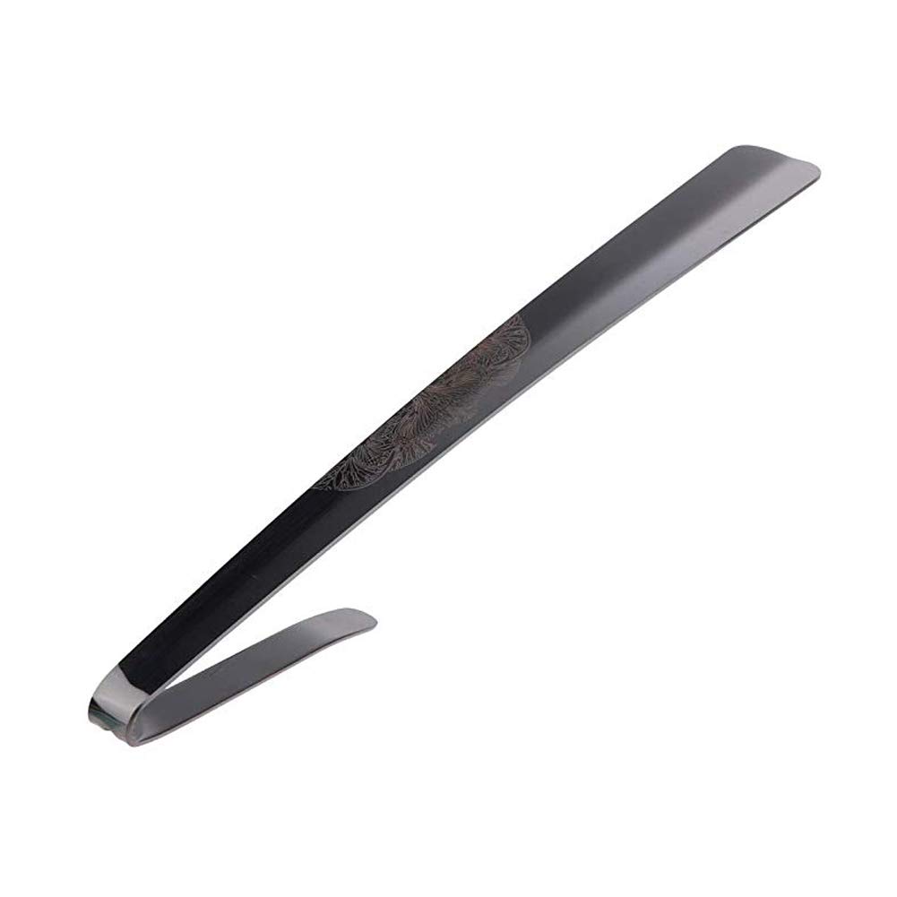 HMTE Calzador extralargo, Calzador de Acero Inoxidable de 42,5 cm, Cuerno de Bota de Metal Duradero de Mango Largo con Gancho (A 42,5 cm/16,73 Pulgadas)