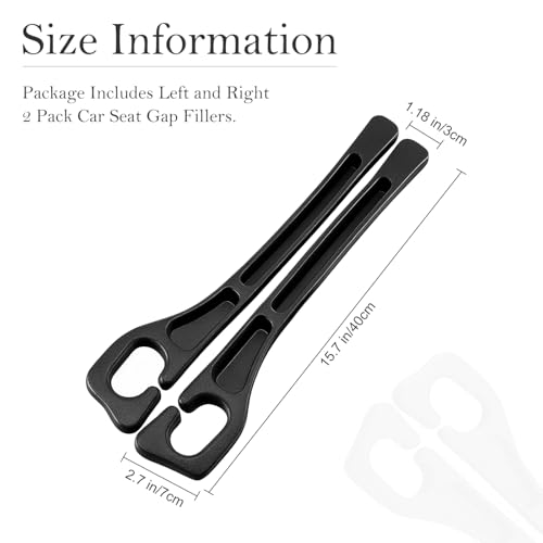 image for CGYISOL Car Seat Gap Filler 2-Pack, Universal Car Seat Gap Filler Orga