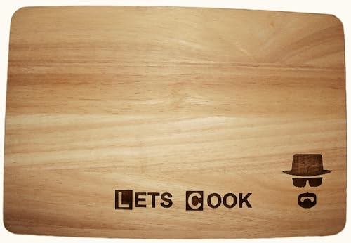 Fastcraft - Tagliere per formaggi in legno, con faccia scolpita di Walter White, personaggio di Breaking Bad, idea regalo per compleanno e Natale.