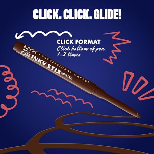 NYX PROFESSIONAL MAKEUP Epic Inky Stix Eyeliner, Mechanical Cream Gel Eyeliner, Waterproof Formula With Up To 24HR Wear - 02 Ember Energy (Matte Warm Brown) - image 4