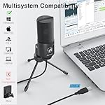 FIFINE USB Microphone, Metal Condenser Recording Microphone for MAC OS, Windows, Cardioid Laptop Mic for Recording Vocals, Voice Overs, Streaming, Meeting and YouTube Videos-K669B - Image 2