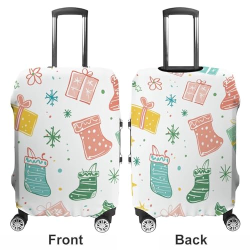 Gifts And Socks Luggage Cover, Washable Elastic Suitcase Cover Protector Fit 18-32 Inch Luggage3