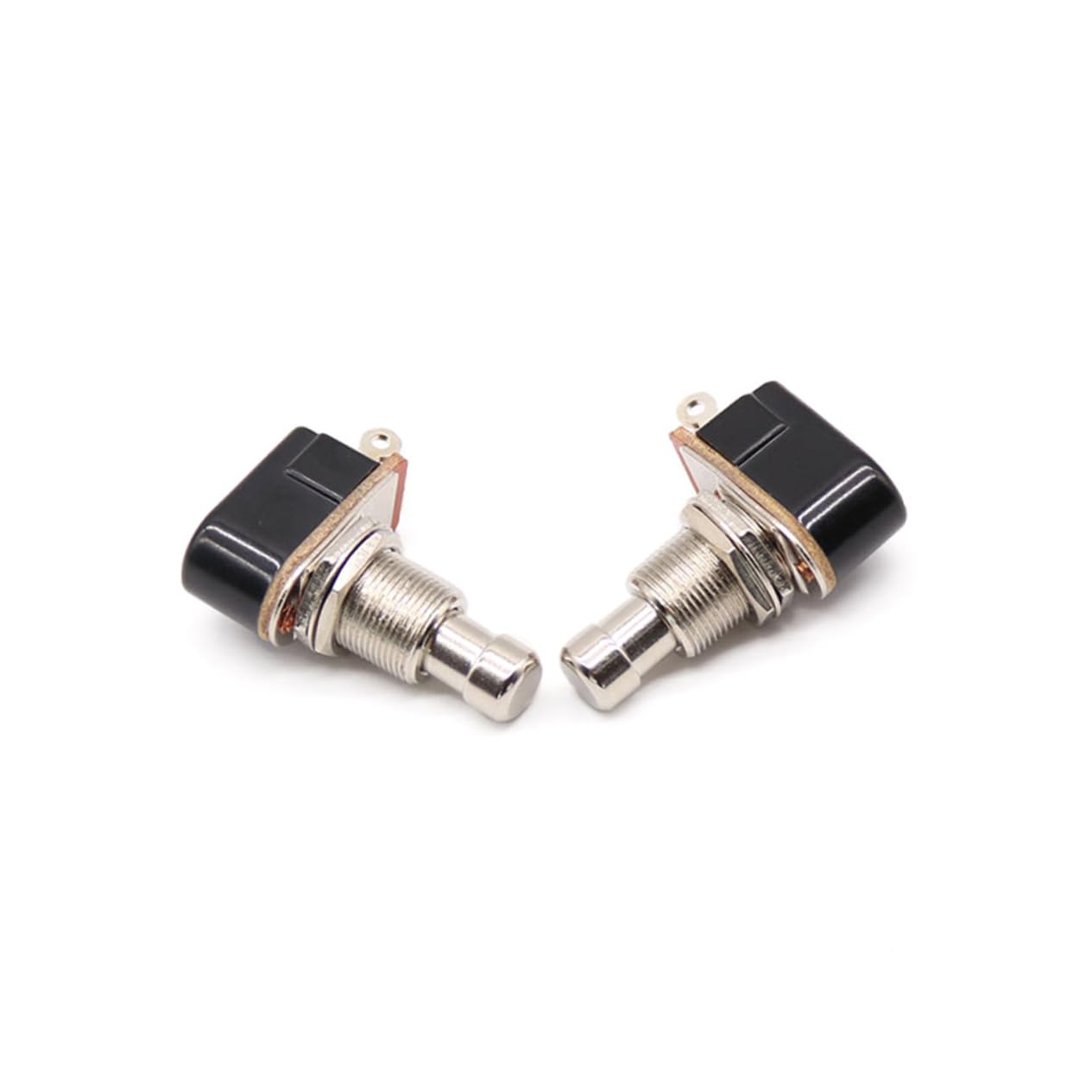 Abaodam 5pcs Metal Guitar Effects Pedal Button Switch Guitar Pedal Toggle 2 Pin Foot Push Butt