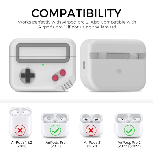 Image of TRONWIN Silicone Airpods Pro 2 Case Protective Covers Skin Game-Machine Design for Airpods Pro 2022 [Support Wireless Charging] Compatible with Apple Airpods Pro 2nd Generation | Silicone, Skin, Game-Machine Design, Airpods Pro 2022