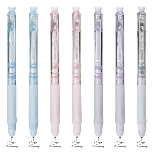 Bolígrafos de gel borrables BAYTORY 7 piezas, punta fina 0.5 mm