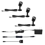 LED Mini Indoor Spotlight – Accent Lighting for Display Shelves, Paintings, Plants, Jewelry, Showcase, Under Cabinet – Adjustable Indoor Spot Light(Soft White 3 Pack)