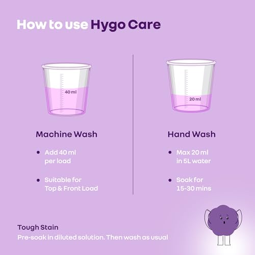Image of R for Rabbit Hygocare 1000 ml Refill Pack Baby Laundry Liquid detergent for Clothes Powered by Bio Enzyme Handwash & Machine Wash, Effective Stain Removal, Residue-Free Biodegradable