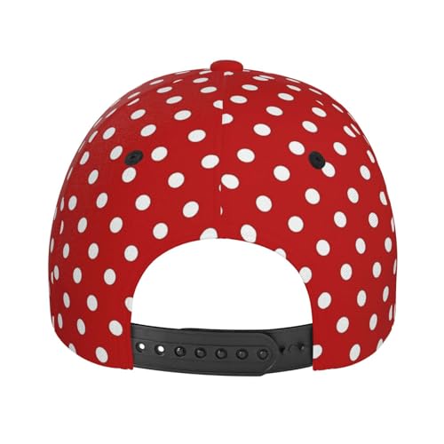 Gorra de béisbol con lunares con correa ajustable unisex miniatura 6