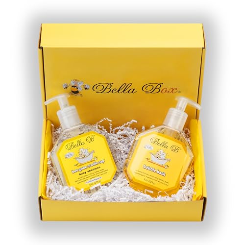 Image of Bella B Gift Set - Includes Bella B Cradle Cap Shampoo 8 oz and Bubble Bath 8 oz - Baby Shampoo For Healthy Scalp - Natural Bubble Bath - Made With Organic Ingredients