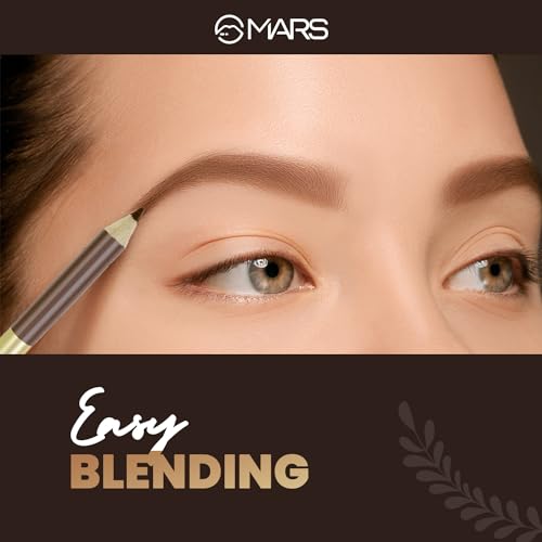 MARS Eyebrow Pencil With Spoolie | Long Lasting & Smudge Proof | High Pigmented Eyebrow Pencil | (1.2 gm) (Black) - Image 5