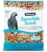 ZuPreem Sensible Seed Bird Food for Parrots & Conures - Premium Blend of Seeds, FruitBlend Pellet...