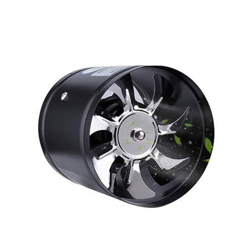 TAOZHUGONG - Ventilador axial, diámetro de 100 mm, resistente al calor, para cocina, invernadero, baño, inodoro, 20 W, negro, 100 mm