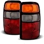VIPMOTOZ Driver + Passenger Side OE-Style Amber Red Lens Tail Light Housing Lamp Assembly Replacement For 2000-2006 Chevy Tahoe Suburban GMC Yukon XL 1500 2500