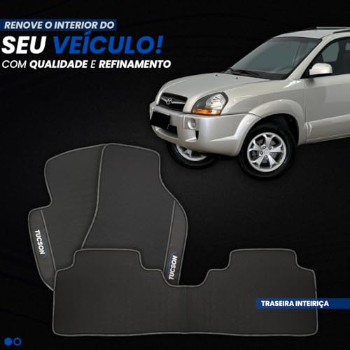 Jogo de Tapetes Automotivos Emborrachados para Tucson 2004-2005 - 2006-2007 - 2008-2009 - 2010-2011