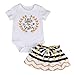 Produktbild Puseky Große kleine Schwestern passende Outfits Shirt Top Floral Rock Stirnband Kleidung Set (Color : Little Sister, Size : 0-6M)