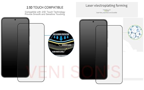 Image of VENI SON'S Scratch And Tear Resistant, Crystal Clear Edge to Edge Tempered Glass Screen Protector Guard Compatible With Oneplus 15