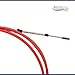 WATERLONG Boat Throttle Control Cable 11.5 Feet (2pcs Red) Outboard Rotary Steering Cable for Most Single Station Boats