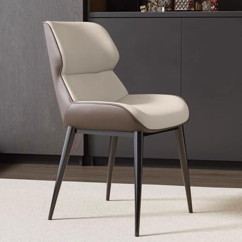 Sillas de comedor, sillas de cocina tapizadas gruesas con reposabrazos y respaldos, asiento casual para comedor, sala de estar, patas de metal