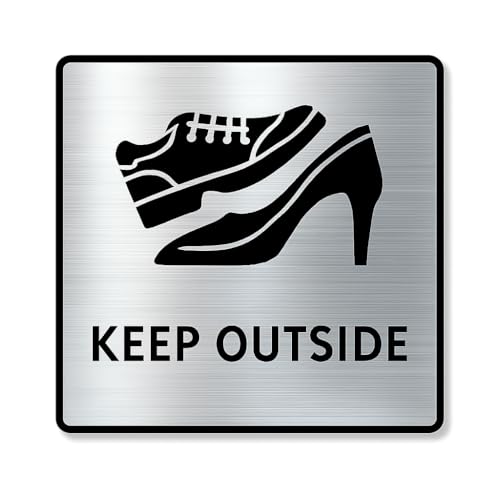 Image of KEEP OUTSIDE Room Sign 6 INCH * 6 INCH Self-Adhesive Sign for Business Office Corporate Hotel Company Factory Club Commercial Malls.