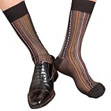 Watreketal Männer Stilvolle Farbenfrohe Streifenkleid Socken Dünne Und Atmungsaktive Stoffgeschäft Für Bürokleidung Und Formellen Anlass Dünn Gestreift