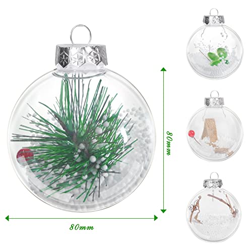 Christmas tree transparent ball decoration shatterproof Christmas ornaments center piece large hanging ball - Image 3