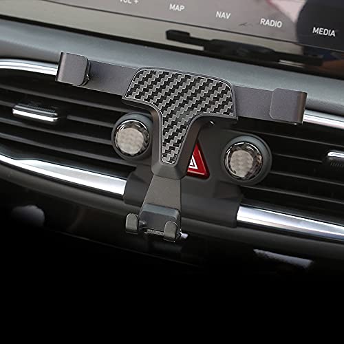 ITrims Car Phone Holder for Hyundai Santa Fe 2019-2022 Car Dashboard Mount Cell Phone Cradles Adjustable Phone Stand Holder Universal Compatible with Most Smartphones Carbon Fiber