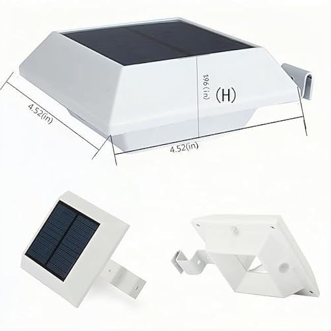 HOSHINE(2 Pack) Solar Powered Gutter Lights Security Light Outdoor Solar Powered 6 LED Waterproof Durable Fence Driveway Garden Patio Path Decking Light Made for Quality Outdoor Life