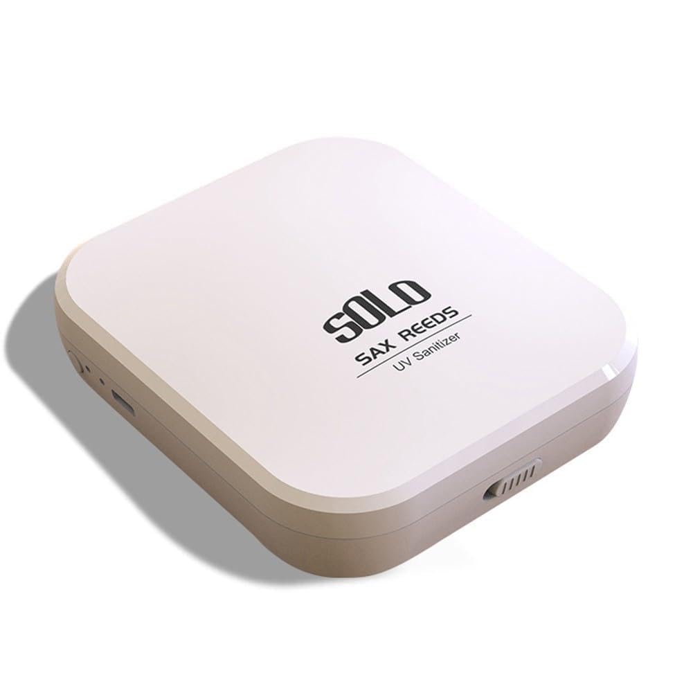 Custodia per ance e idratante con luce UV-C per sassofono e clarinetto, contiene 8 ance, batteria 700 mAh, bianco, blu, confezione da 3
