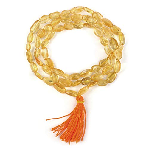 Image of Natural Oval Crystal Beads Mala Necklace Collection for Men & Women, Reiki Energized Gemstone Jewellery for Meditation, Mindful Living, Spiritual Decor & Everyday Fashion Styling