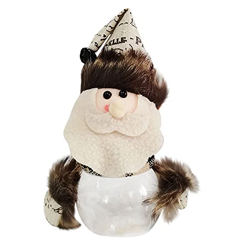 Party Decorations For Women Rose Christmas Candy Jar Fawn Christmas Snowman Old Man Gift Box Adult Children Doll Gift Jar Ornament Bachelorette Party Decorations Rose (Clear, One Size) #TOP20