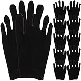 SOESFOUFU 12 Paar Schwarze Baumwollhandschuhe mit Feuchtigkeitsspendender Funktion und Komfortabler Textur Wiederverwendbare Schutzhandschuhe für Haushalt und Gartenarbeit