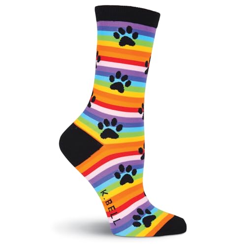 K. Bell Women's Fun Dog Lovers Crew Socks-1 Pairs-Cool & Cute Wordplay Novelty Gifts2