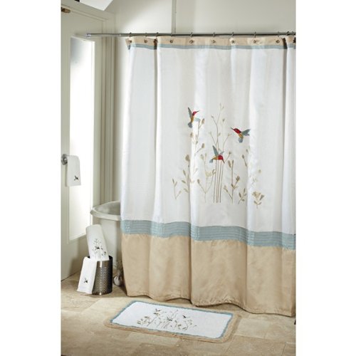 Avanti Colibri Fabric Shower Curtain Hummingbirds Beauty & Personal Care