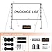 TOWOND Projector Screen and Stand, 120 inch Outdoor Projector Screen Indoor, Portable Movie Screen 16:9 4K Front Rear Projection Screen with Carry Bag Wrinkle-Free Design for Home Backyard Theater