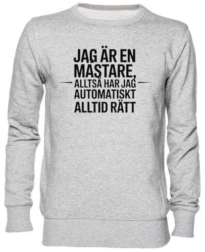 Sweat-Shirt Gris Mästare Gris Unisexe Jumper Jersey Homme Femme Mode Urbaine