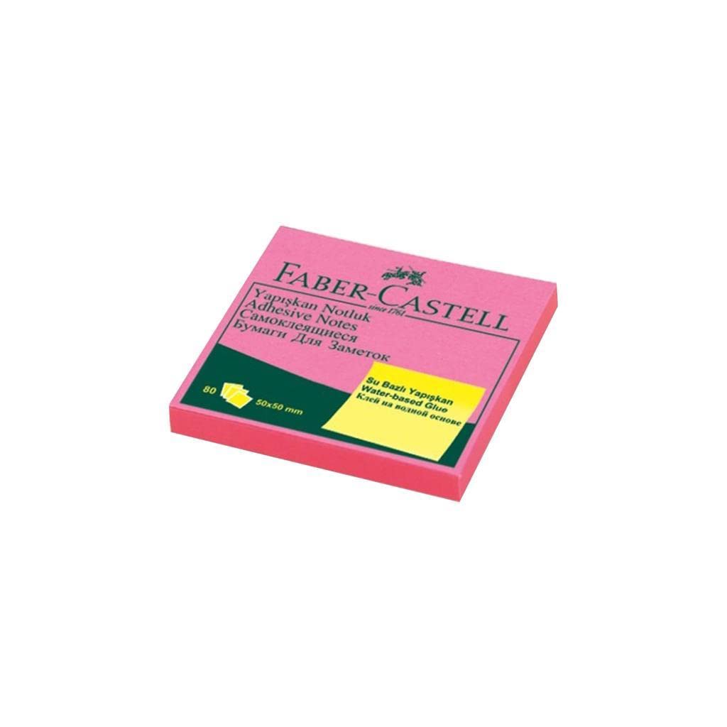 Faber-Castell Notte adesiva 50 x 50 mm, Rosa fosforoso