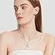Medaillon zum Öffnen für Bilder Halskette Damen Silber 925:Stern Foto Kette Bilder Anhänger Ketten-Personalisierter Halskette Amulett Schmuck-Souvenir Geschenk für Frauen Mama Freundin Mädchen Blau