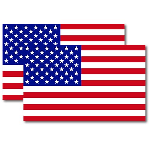 Image of Magnet Me Up: American Flag Automotive Magnet Decal - 5x8 inches, 2 Pack, Red White, and Blue - Heavy-Duty for Car, Truck, SUV United States of America Patriotic Auto Accessories, USA Flag Car Magnets