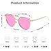 SOJOS Cat Eye Sunglasses for Women Fashion Designer Style Mirrored Lenses SJ1001 with Gold/Rose
