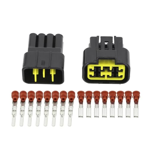 Connecteurs électriques noirs 8 broches étanches mâle femelle pour automobile (Lot de 50)