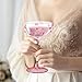 Singhoow 2 Pack Coquette Bow Martini Glasses Pink Champagne Flutes Glass 8 oz Wine Cocktails Glassware Decorative Coquettish Container for Parties Shower Weddings Gift Ideas