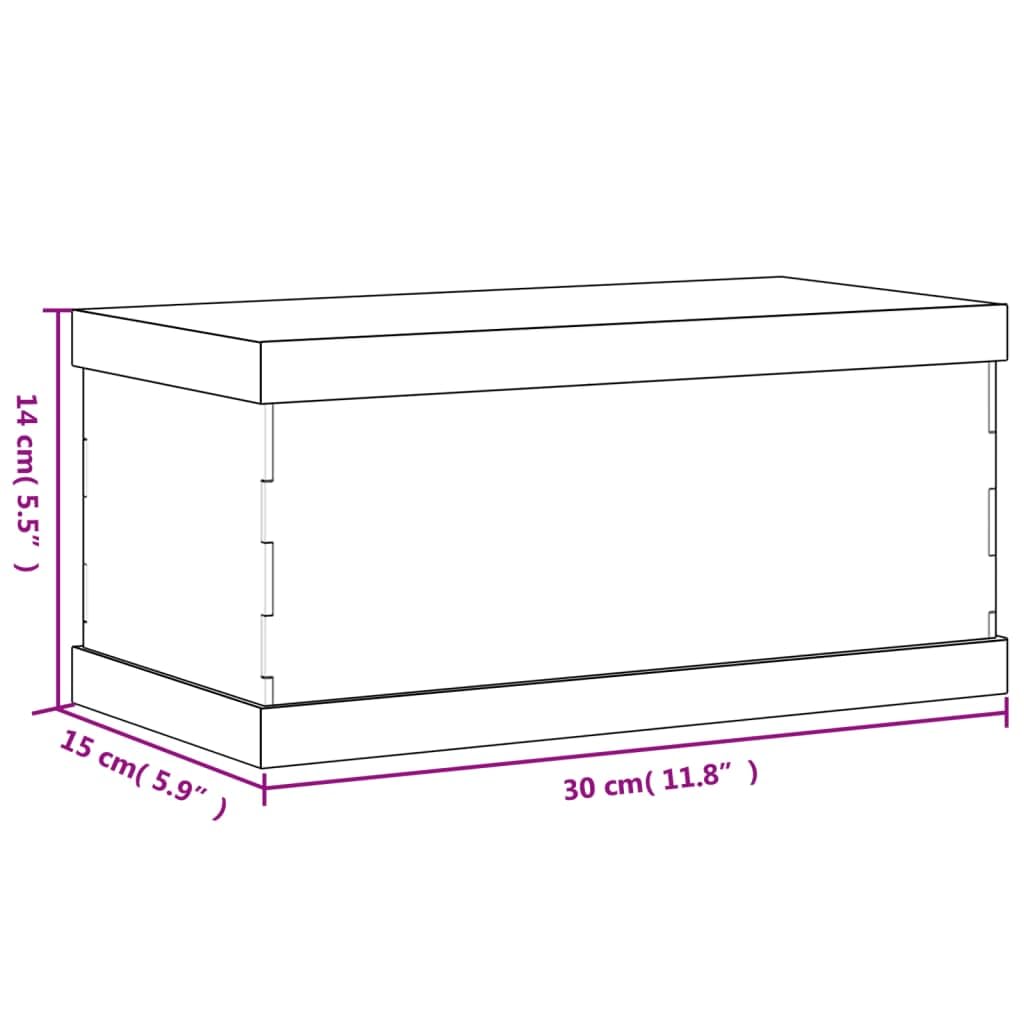 Vetrina in acrilico trasparente, 30 x 15 x 14 cm, materiale 3 mm, coperchio e fondo nero, antipolvere, per collezione, modello, figura, coppa, esposizione in negozio, museo o showroom