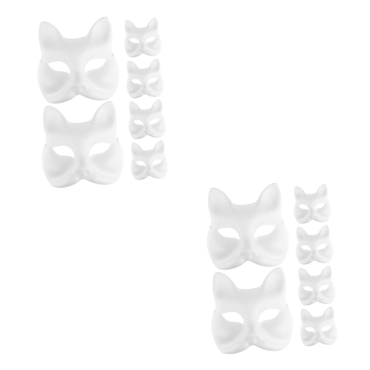 Zerodeko 12 Pezzi Maschera Dipinta A Mano Maschera Di Halloween Di Carnevale Prop Divertente Femminile Di Partito Maschere Non Verniciate Maschere Vuote