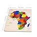 EKOPLAY’s Africa MAP Wooden Puzzle for Kids, 31 Piece Jigsaw Puzzle for School Kids, Learning Educational Toys Gifts for Boys Girls.