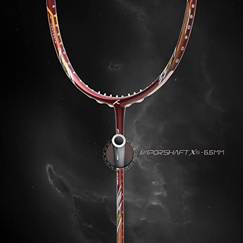 Image of Hundred Flutter S CTRL Carbon Fibre Strung Badminton Racket with Full Racket Cover for Intermediate Players