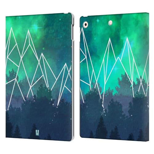 Étui portefeuille en cuir iPad 10.2 Head Case Designs paysages géométriques